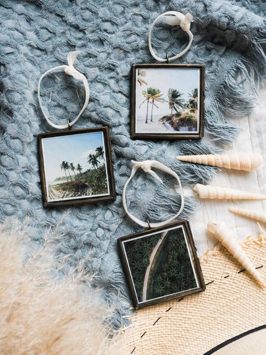 Art The Sunset | Meet Me In Miami - Glass Locket Photo Ornament